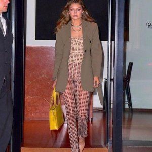 Chanel Yellow Mustard Embroidered Shoulder Bag